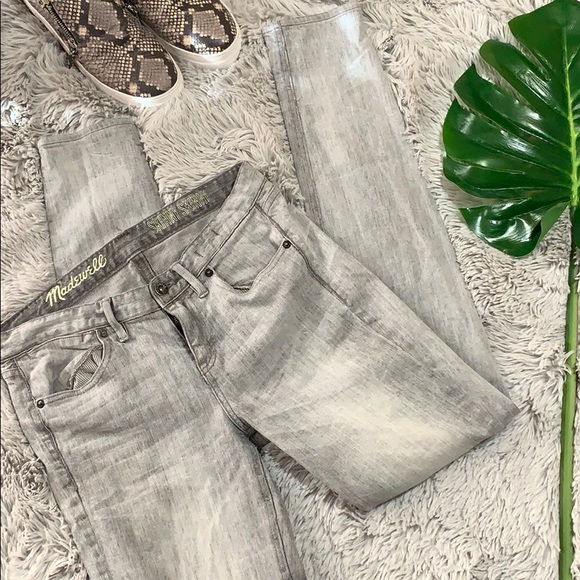 Madewell Denim - Madewell skinny skinny grey acid wash jeans 28